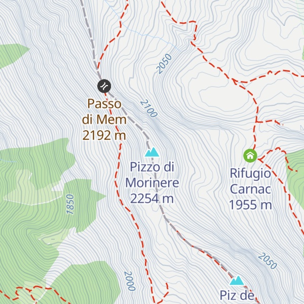 Map of Pizzo di Morinere