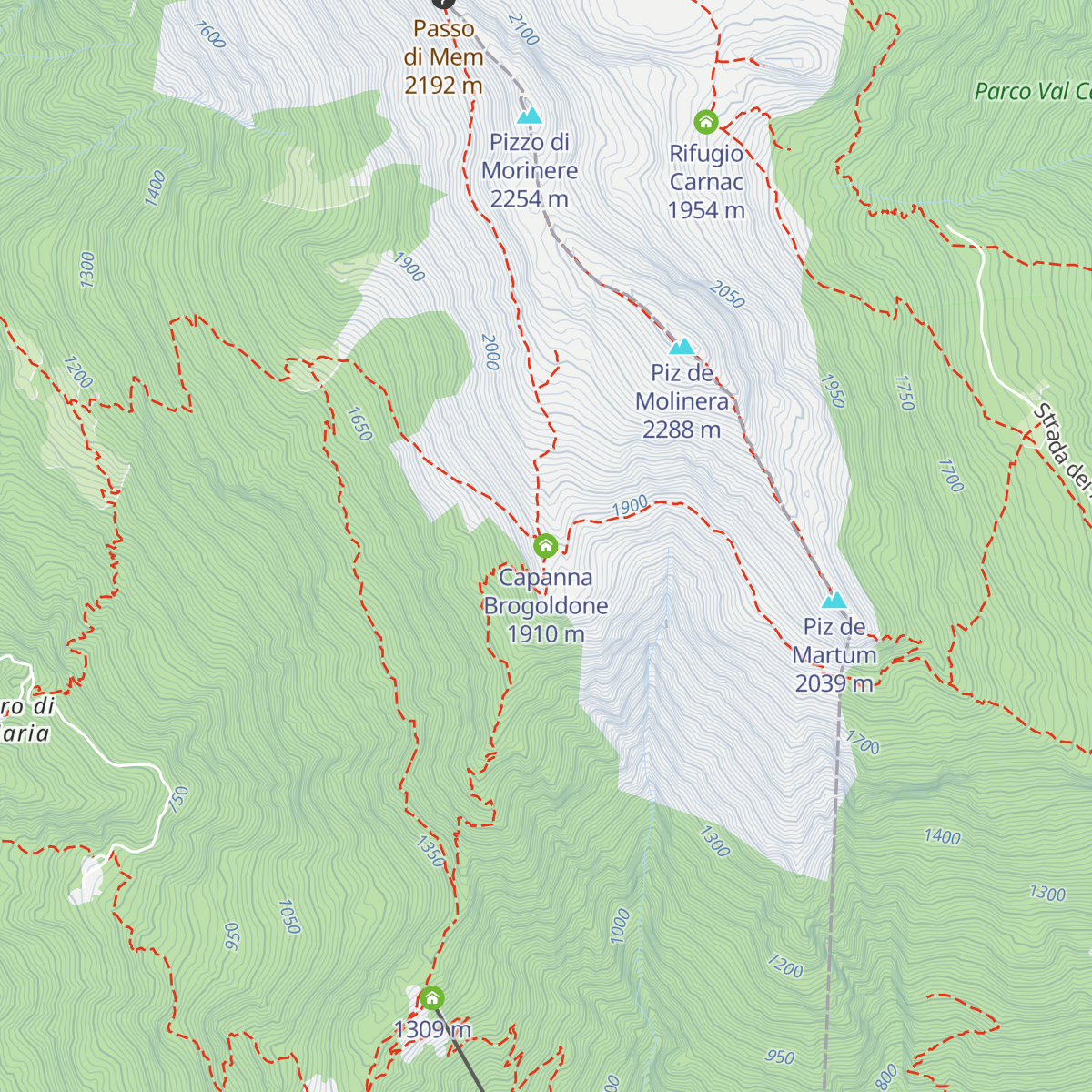 Capanna Brogoldone map