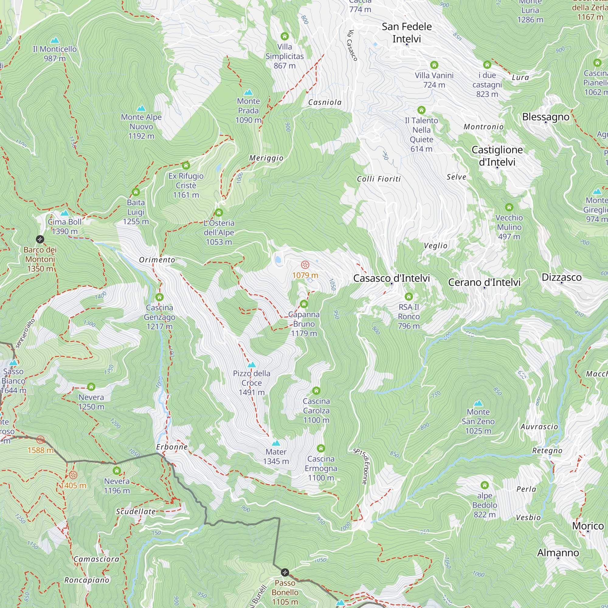 Capanna Bruno map