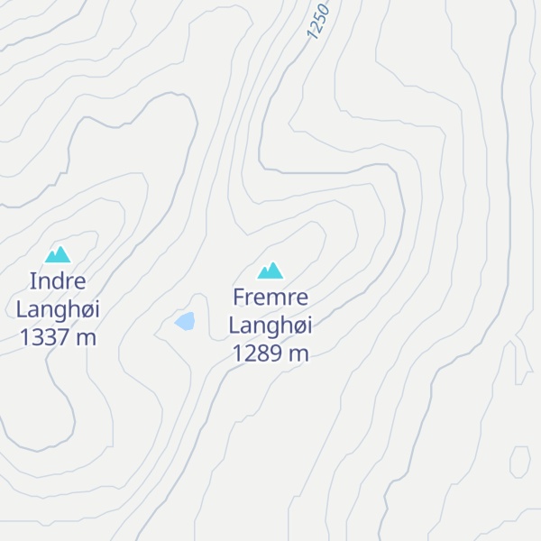 Map of Fremre Langhøi