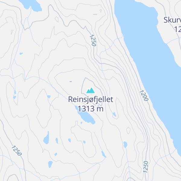 Map of Reinsjøfjellet