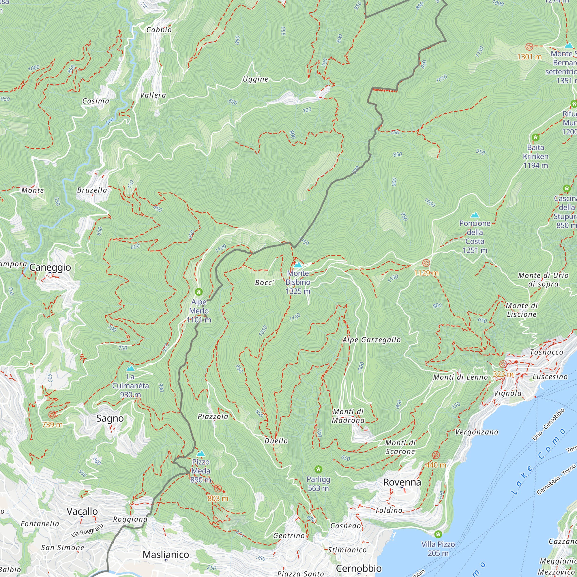 Rifugio Capanna Falco map