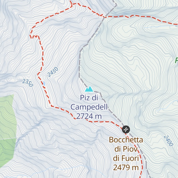 Map of Piz di Campedell