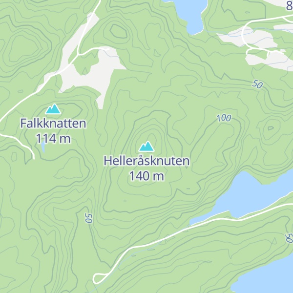 Map of Helleråsknuten