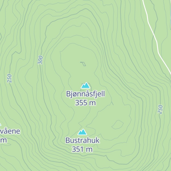 Map of Bjønnåsfjell