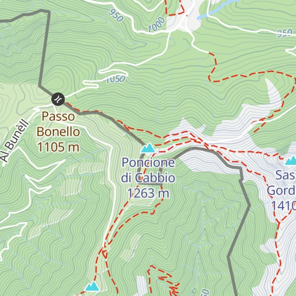 Map of Poncione di Cabbio