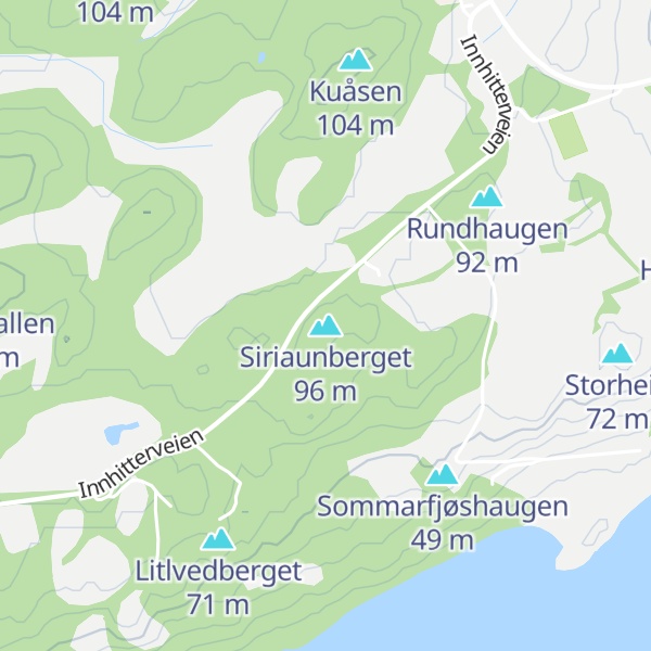 Map of Siriaunberget