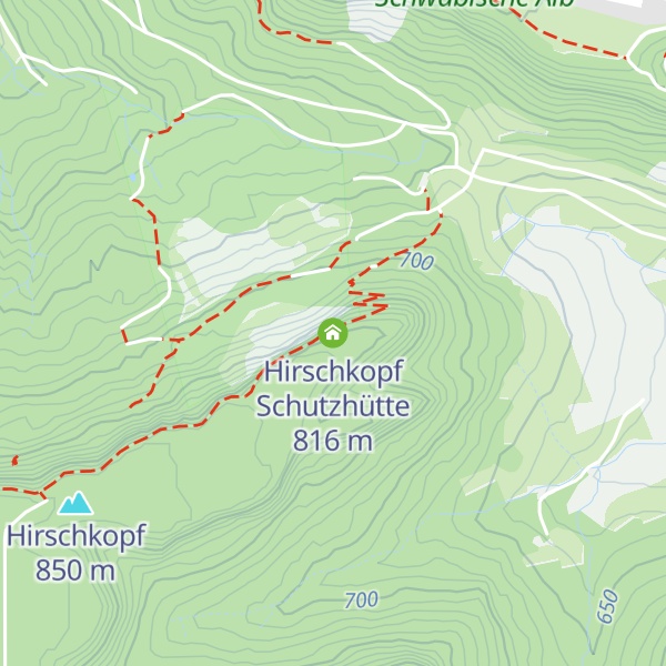 Map of Hirschkopf Schutzhütte