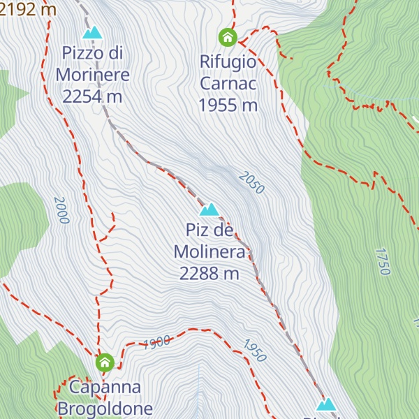 Map of Piz de Molinera