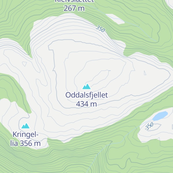Map of Oddalsfjellet