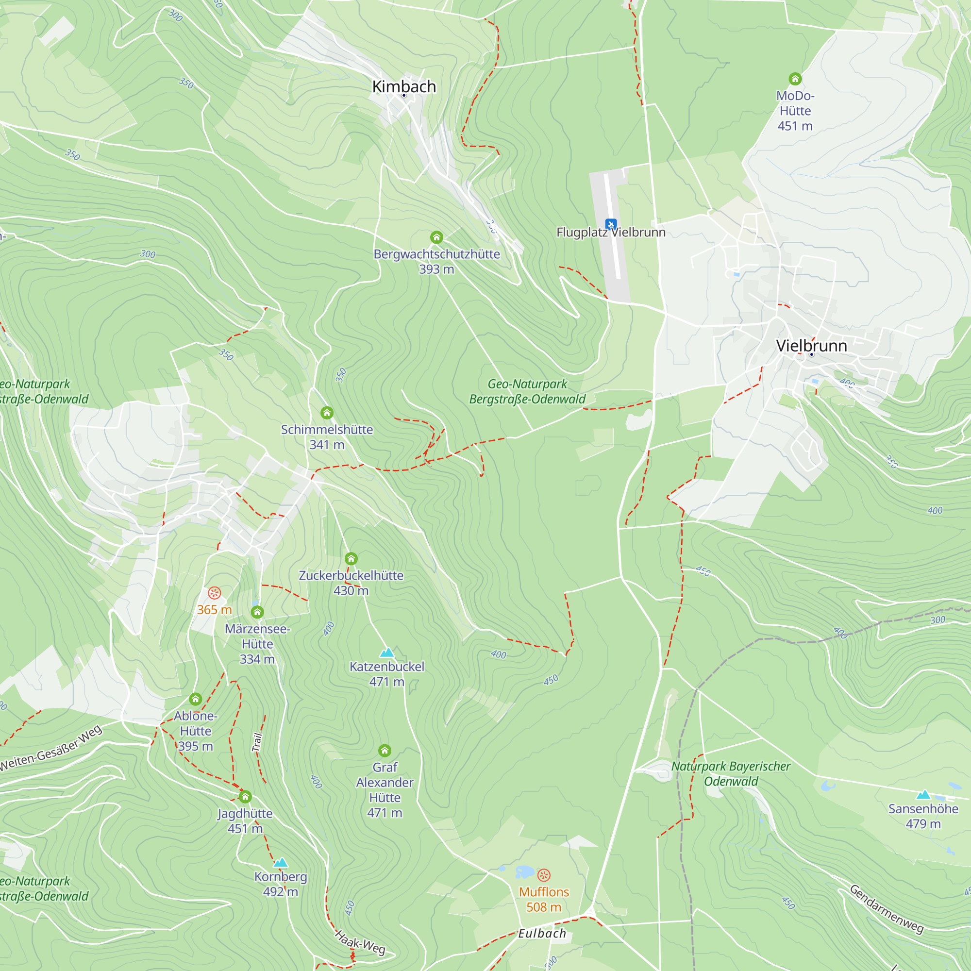 Grasbrunnen-Hütte map