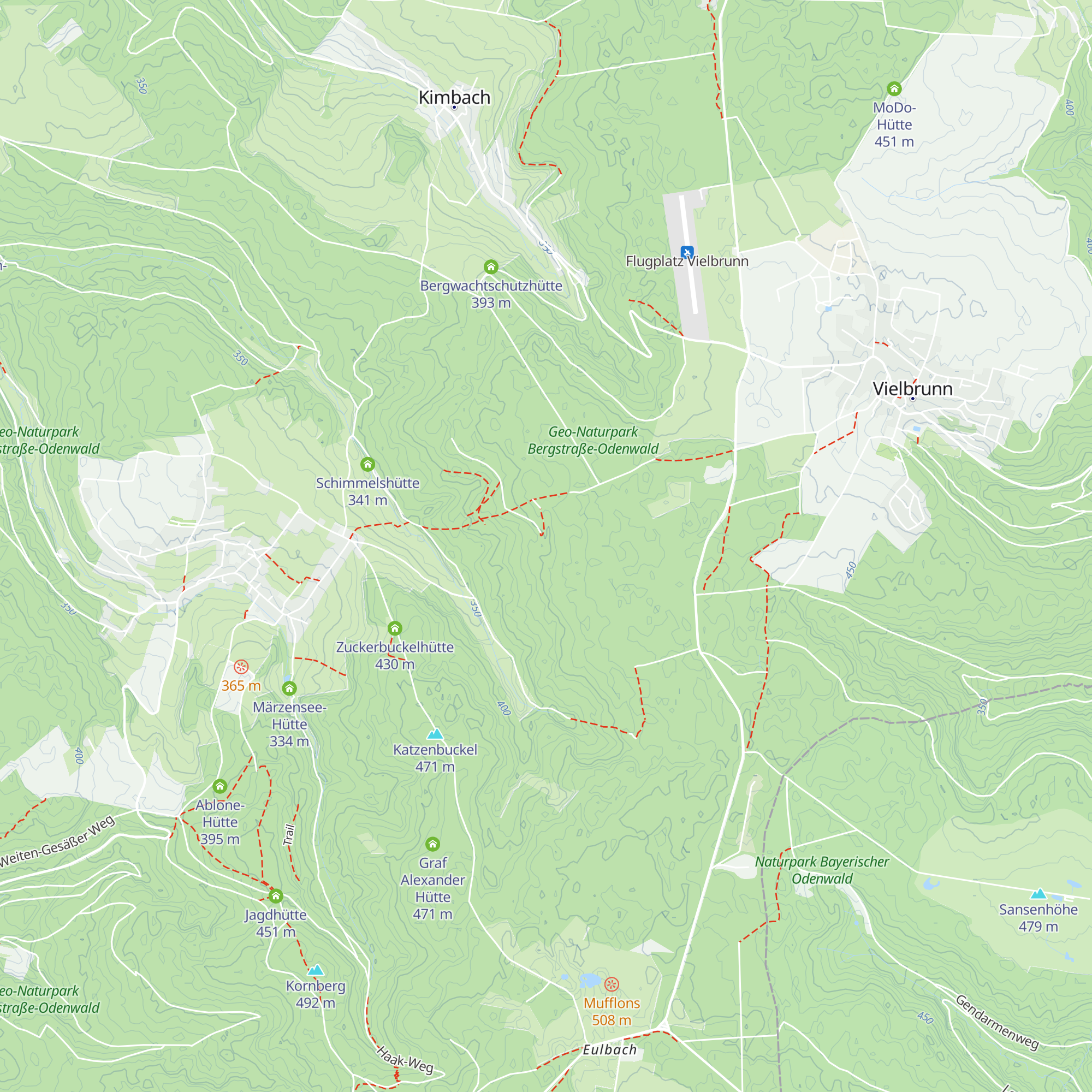 Grasbrunnen-Hütte map