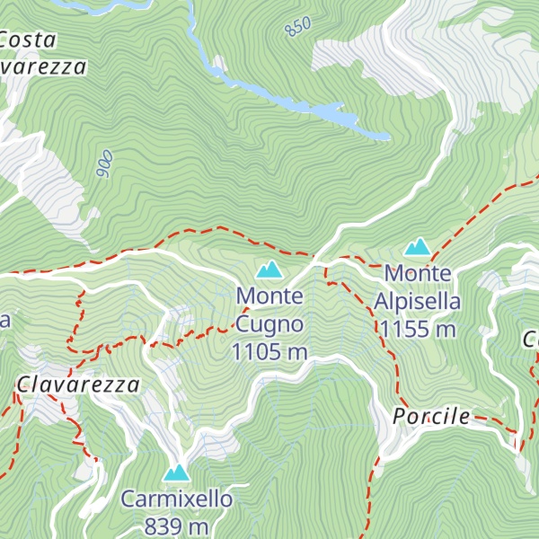 Map of Monte Cugno