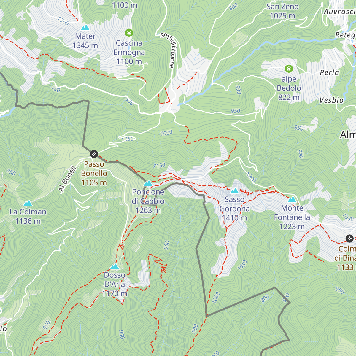 Rifugio Prabello map