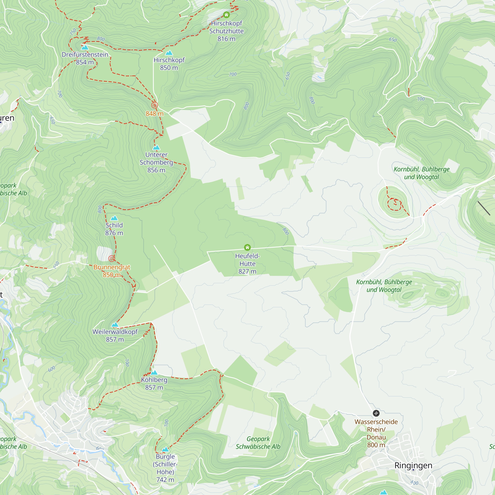 Heufeld-Hütte map