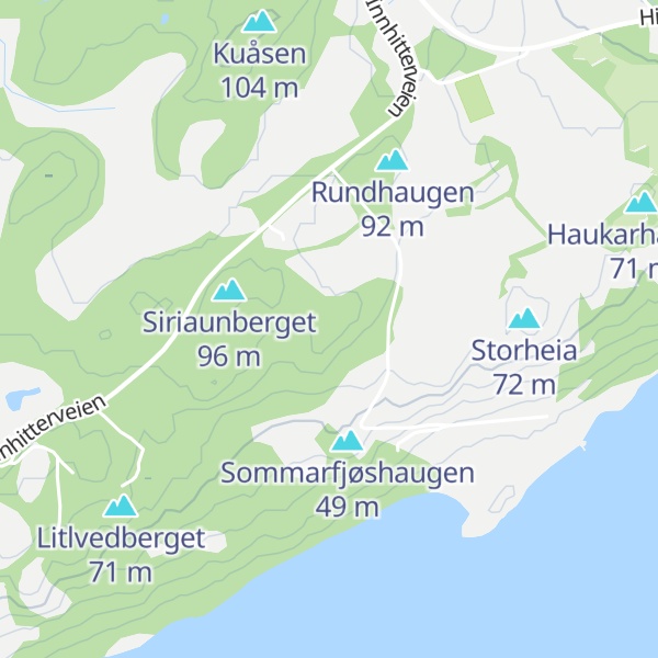 Map of Tyttbærhaugen