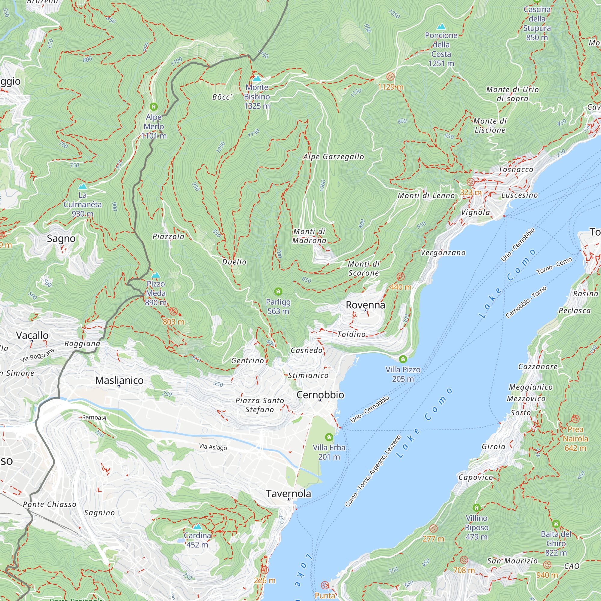 Rovenna map