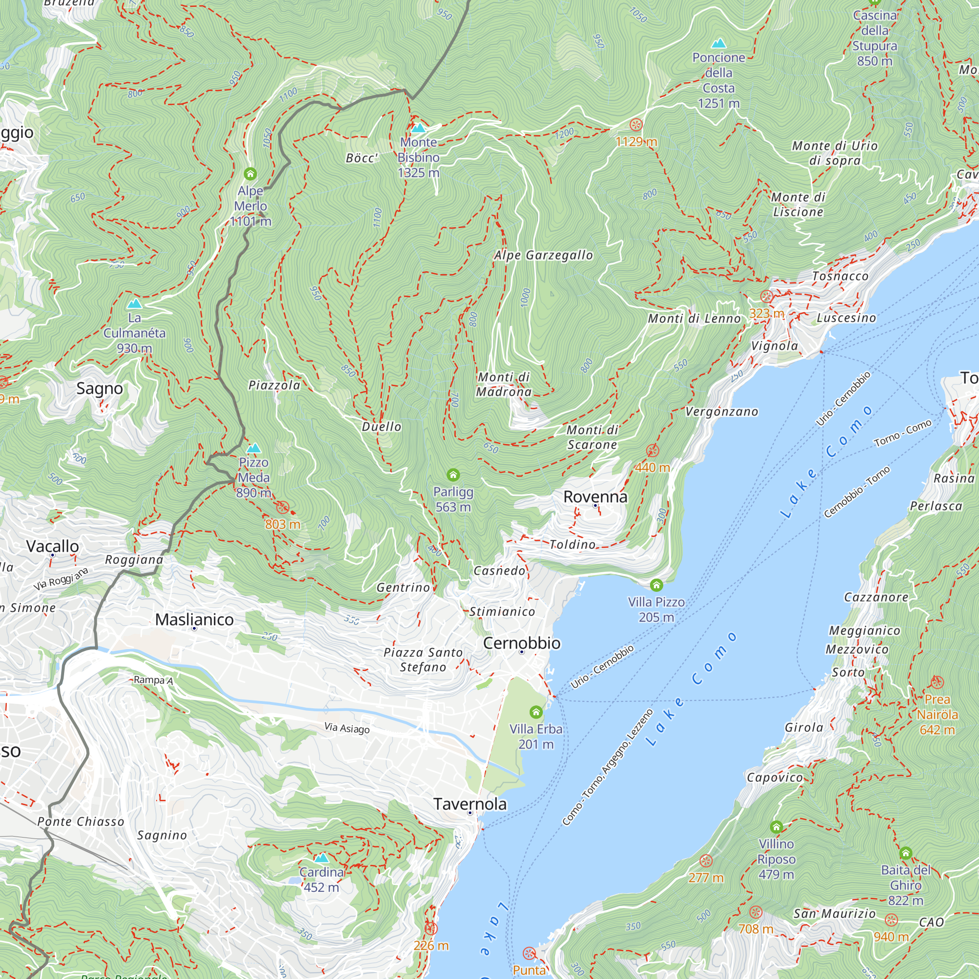 Rovenna map