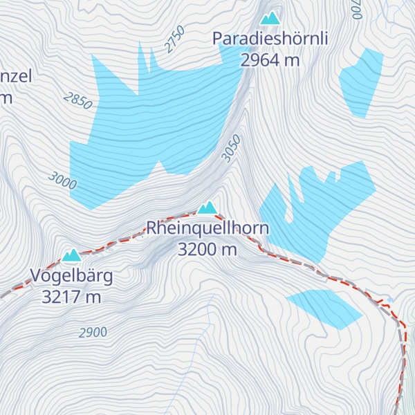 Map of Rheinquellhorn