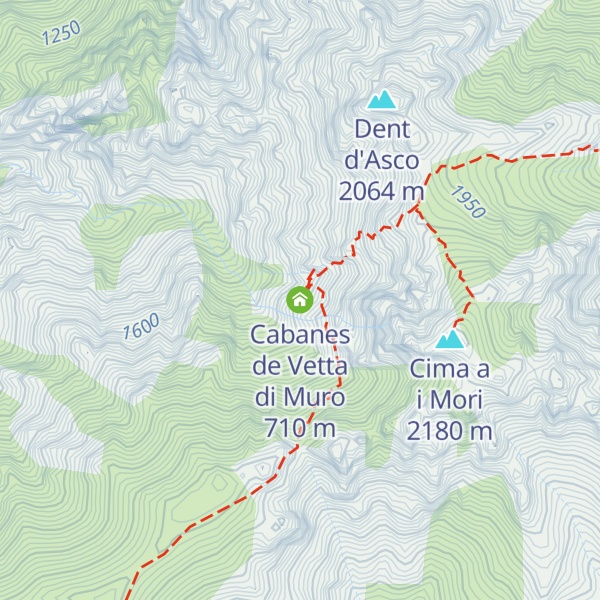 Map of Cabanes de Vetta di Muro