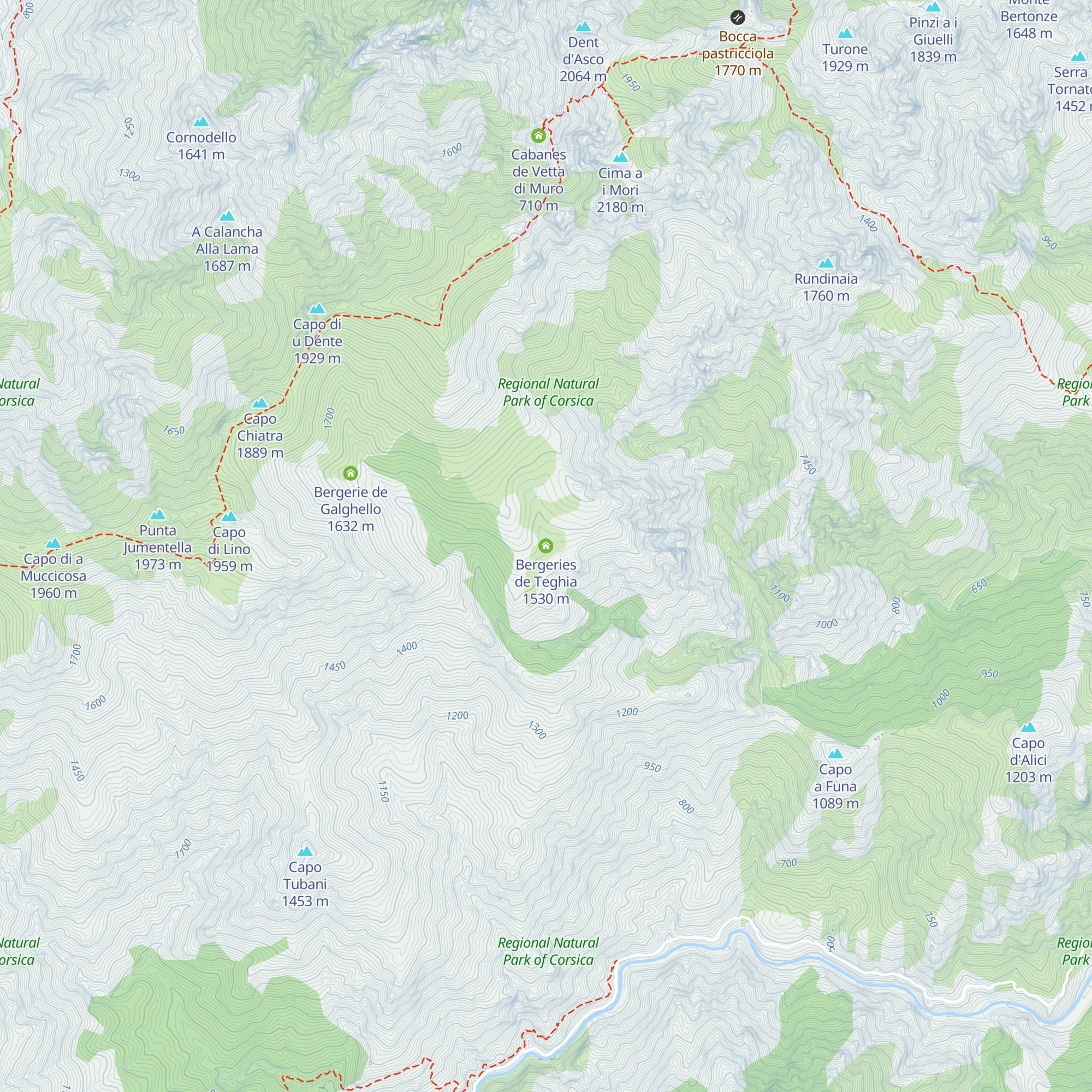 Bergeries de Teghia map