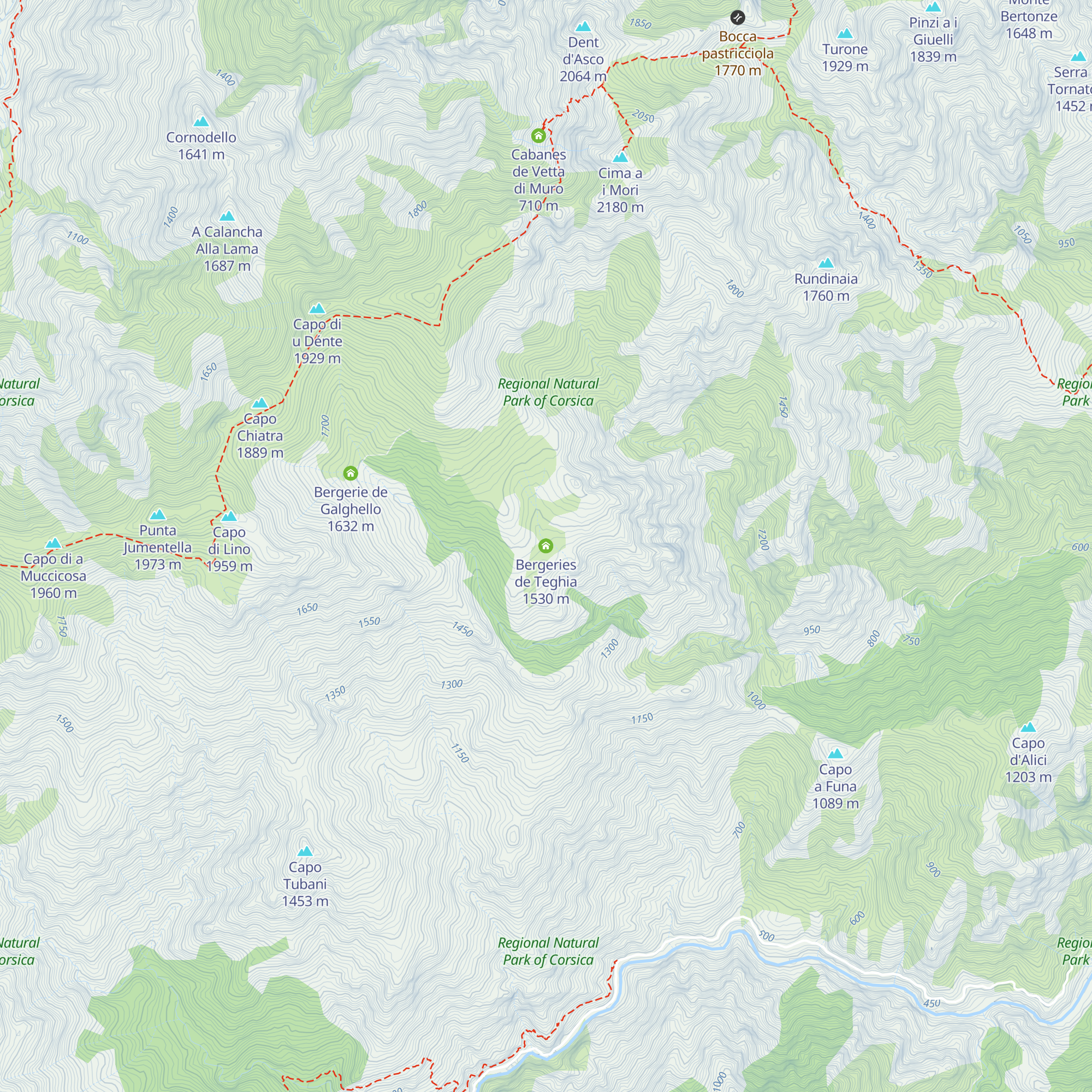 Bergeries de Teghia map