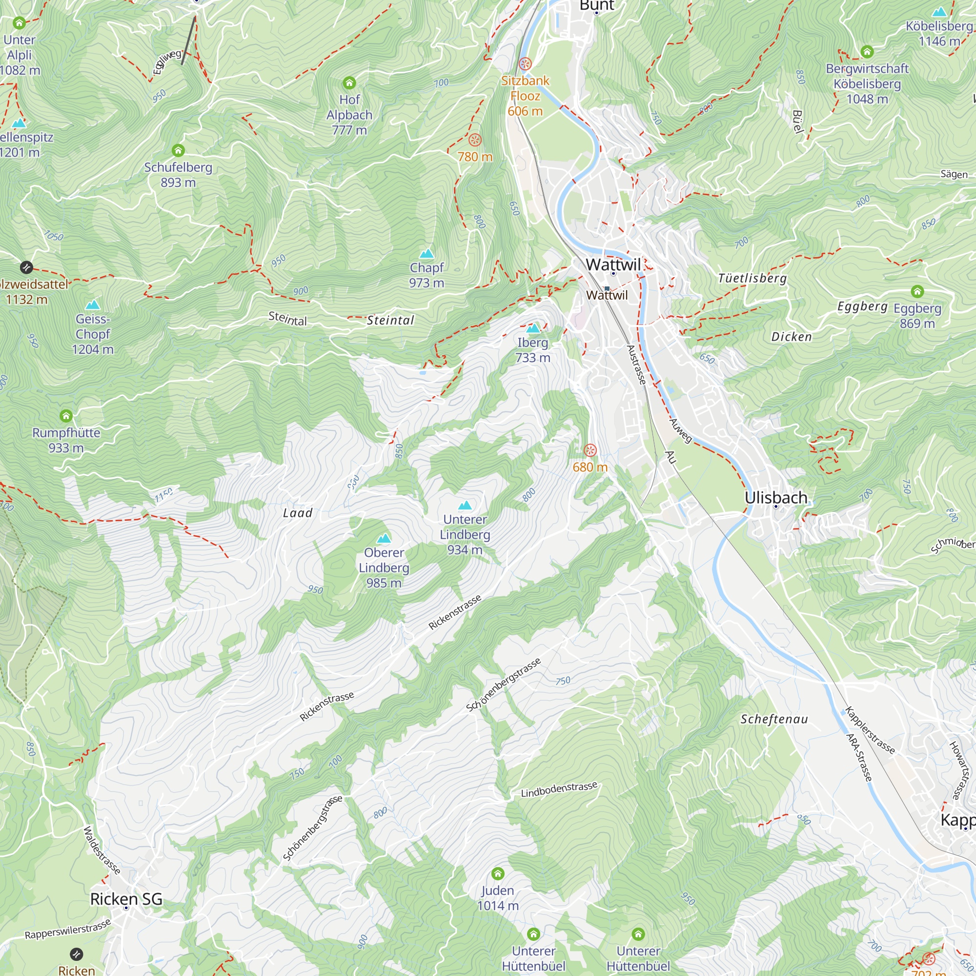 Unterer Lindberg map
