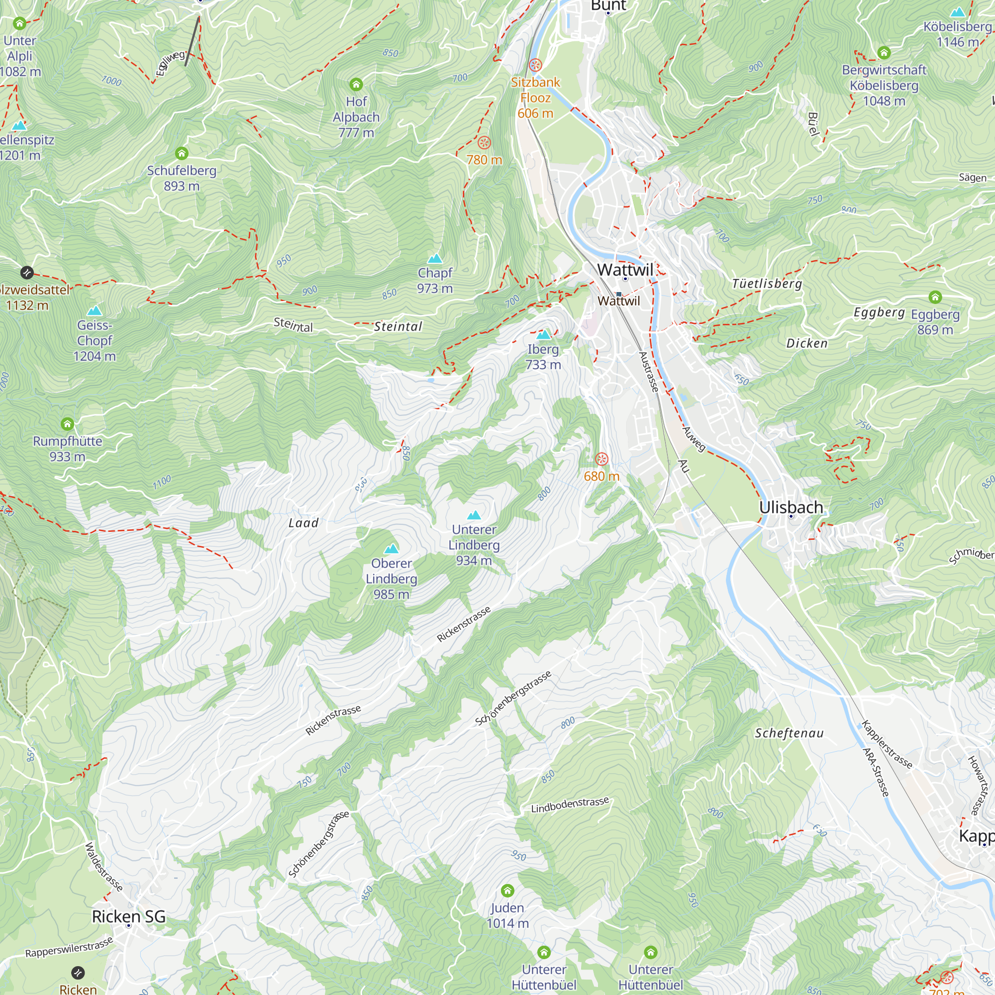 Unterer Lindberg map