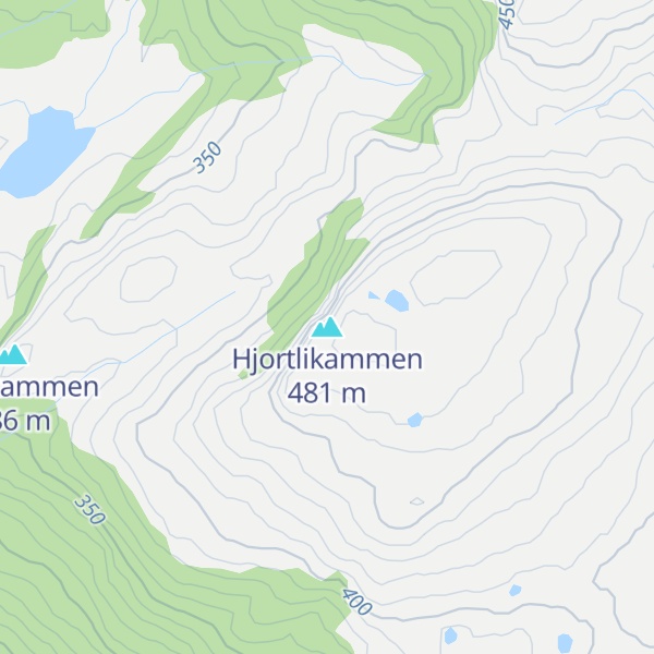 Map of Hjortlikammen