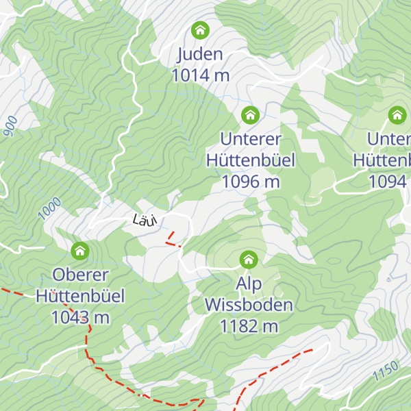 Map of Oberer Hüttenbüel