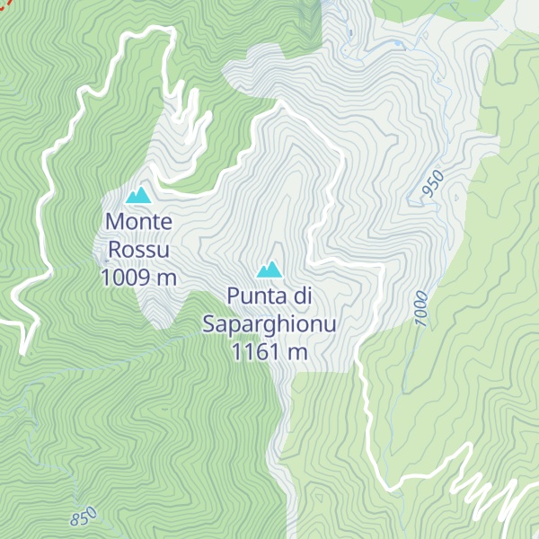 Map of Punta di Saparghionu