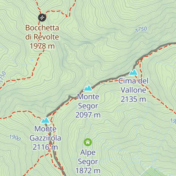 Map of Monte Segor