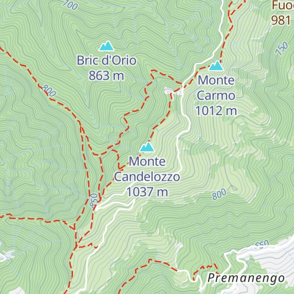 Map of Monte Candelozzo