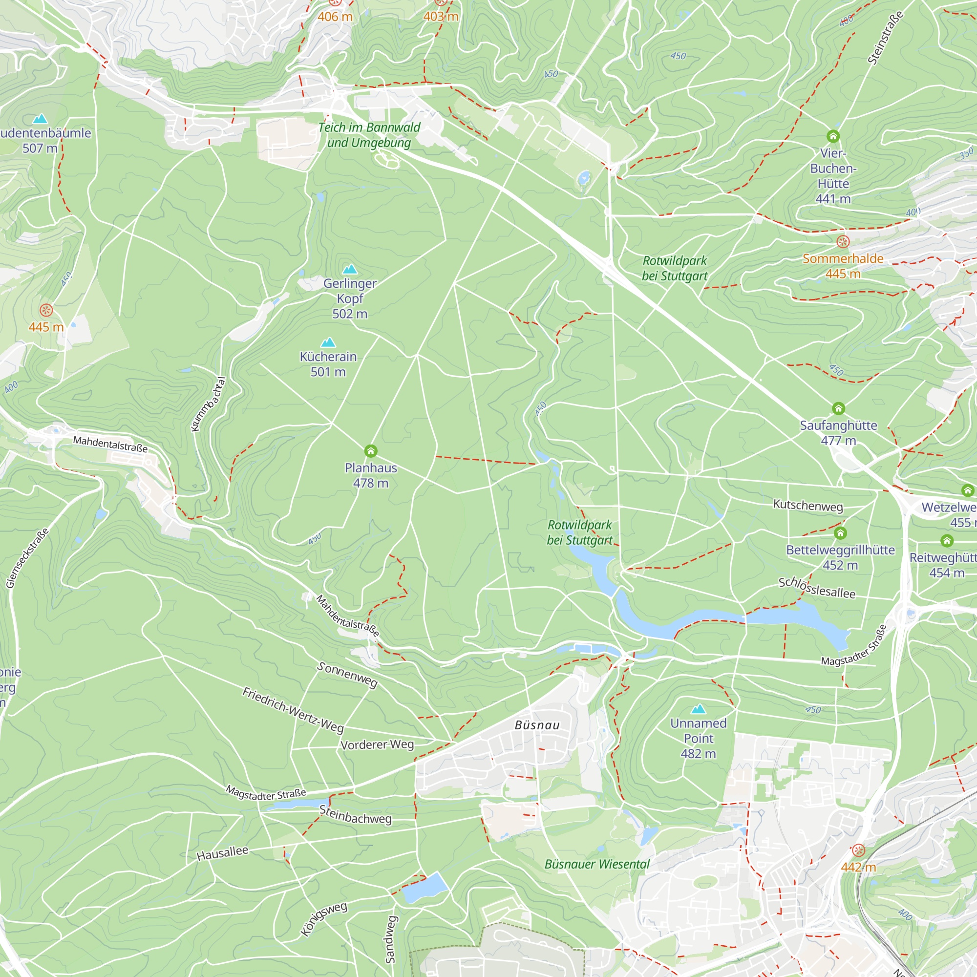 Bocksbiegelhütte map
