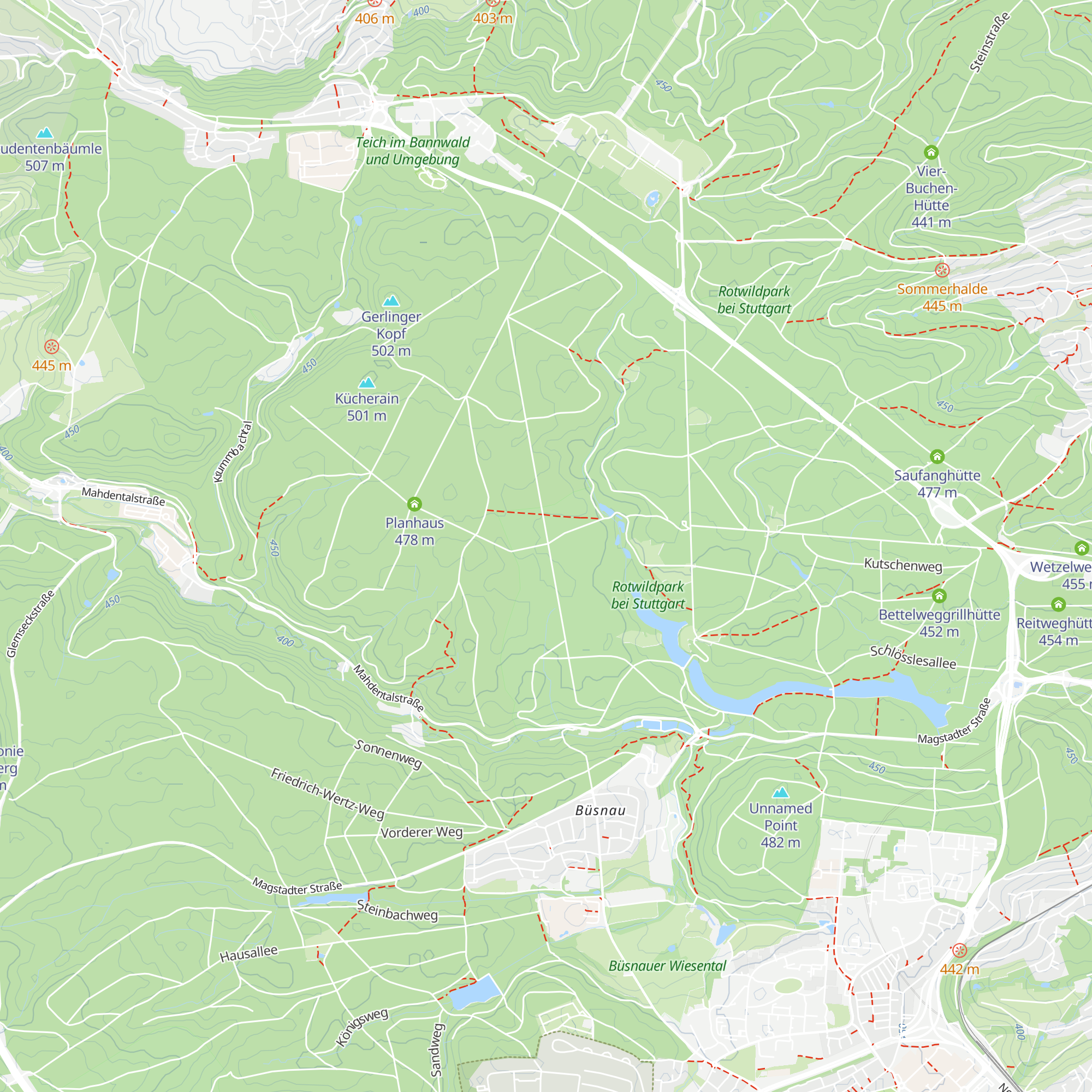 Bocksbiegelhütte map