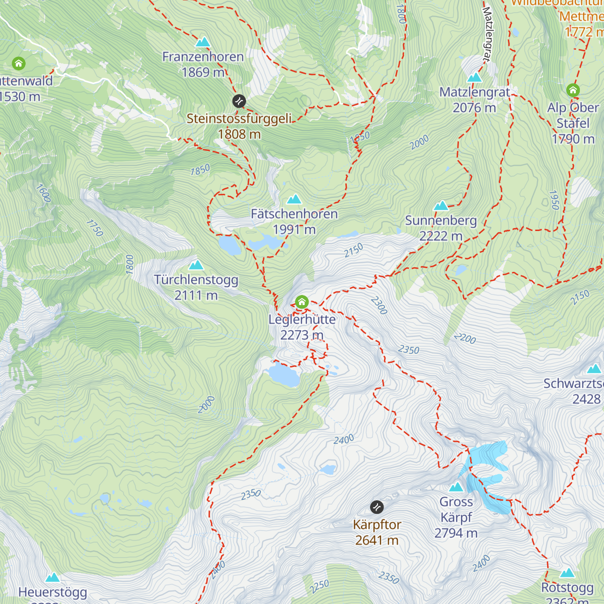 Leglerhütte map