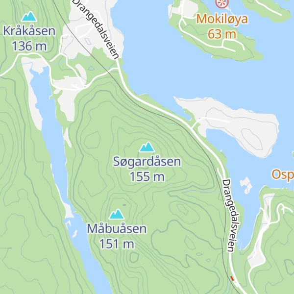 Map of Søgardåsen