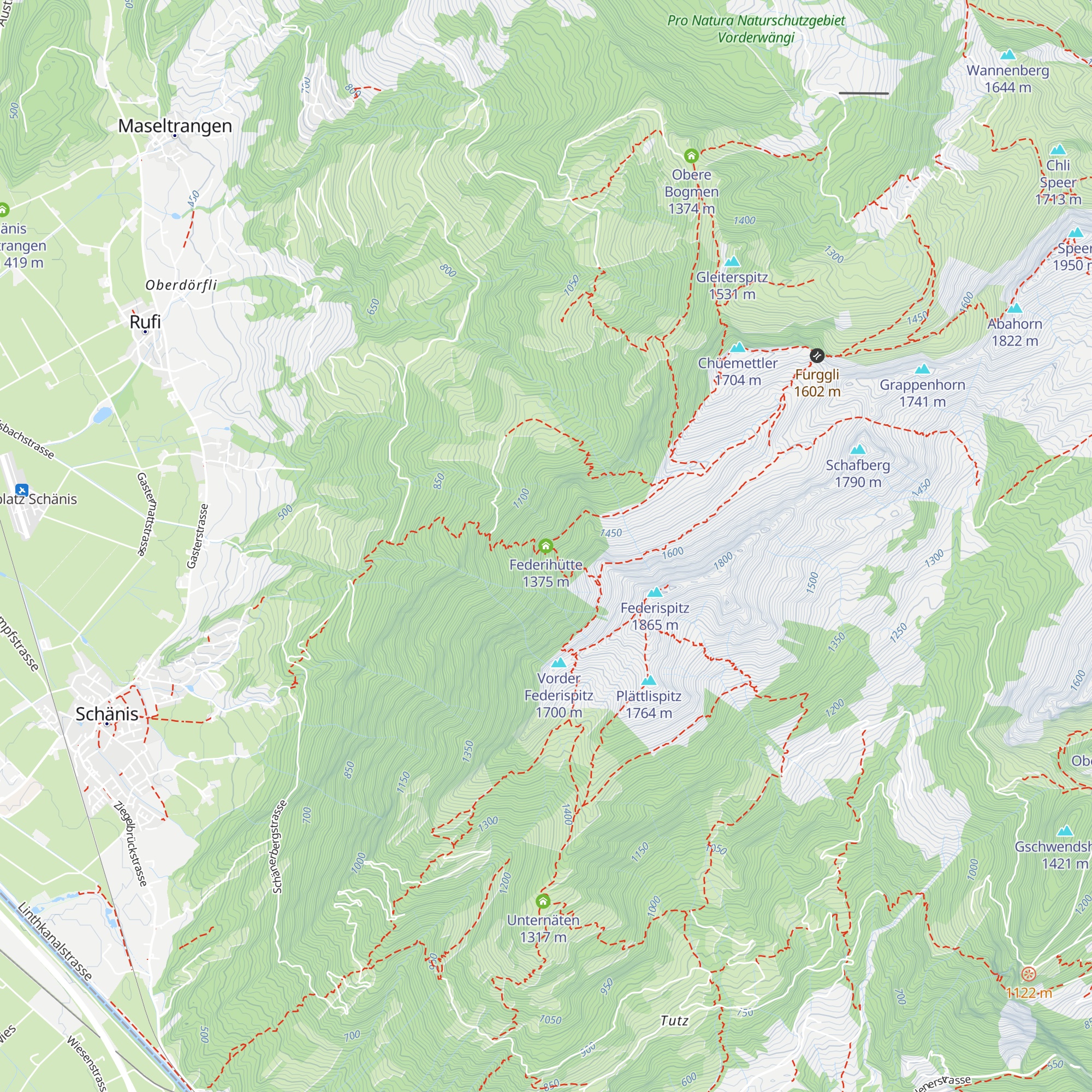 Federihütte map