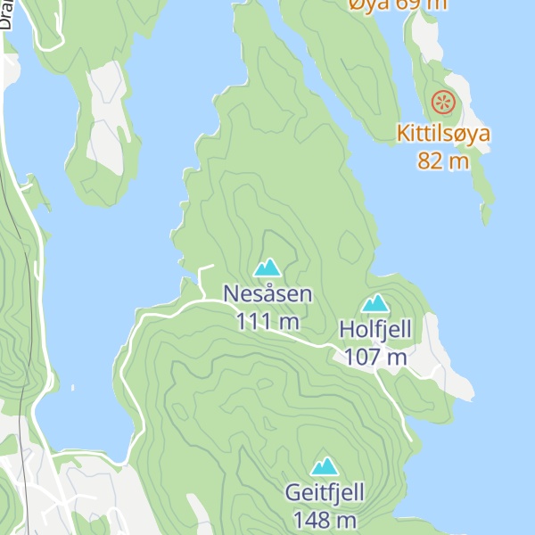 Map of Nesåsen