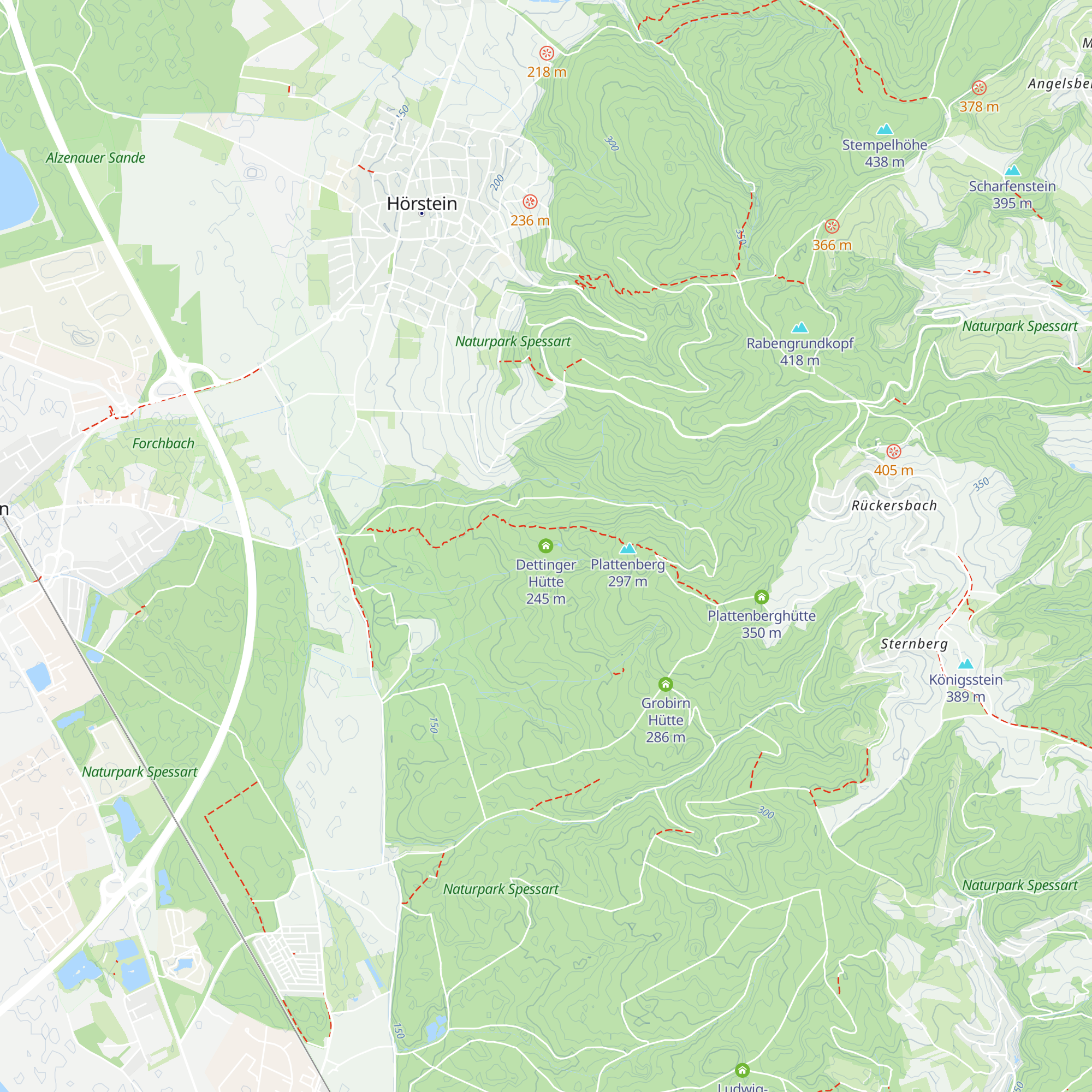 Dettinger Hütte map