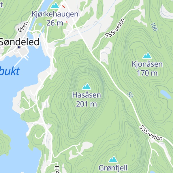 Map of Hasåsen