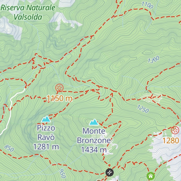 Map of Capanna Bonardi - Mazzoleni
