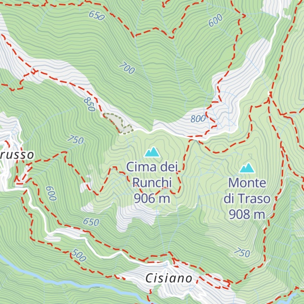 Map of Cima dei Runchi