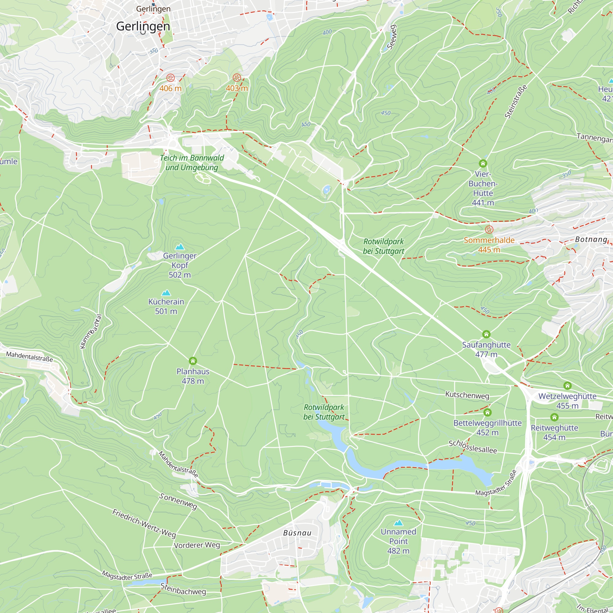 Bernhardsbach Hütte map