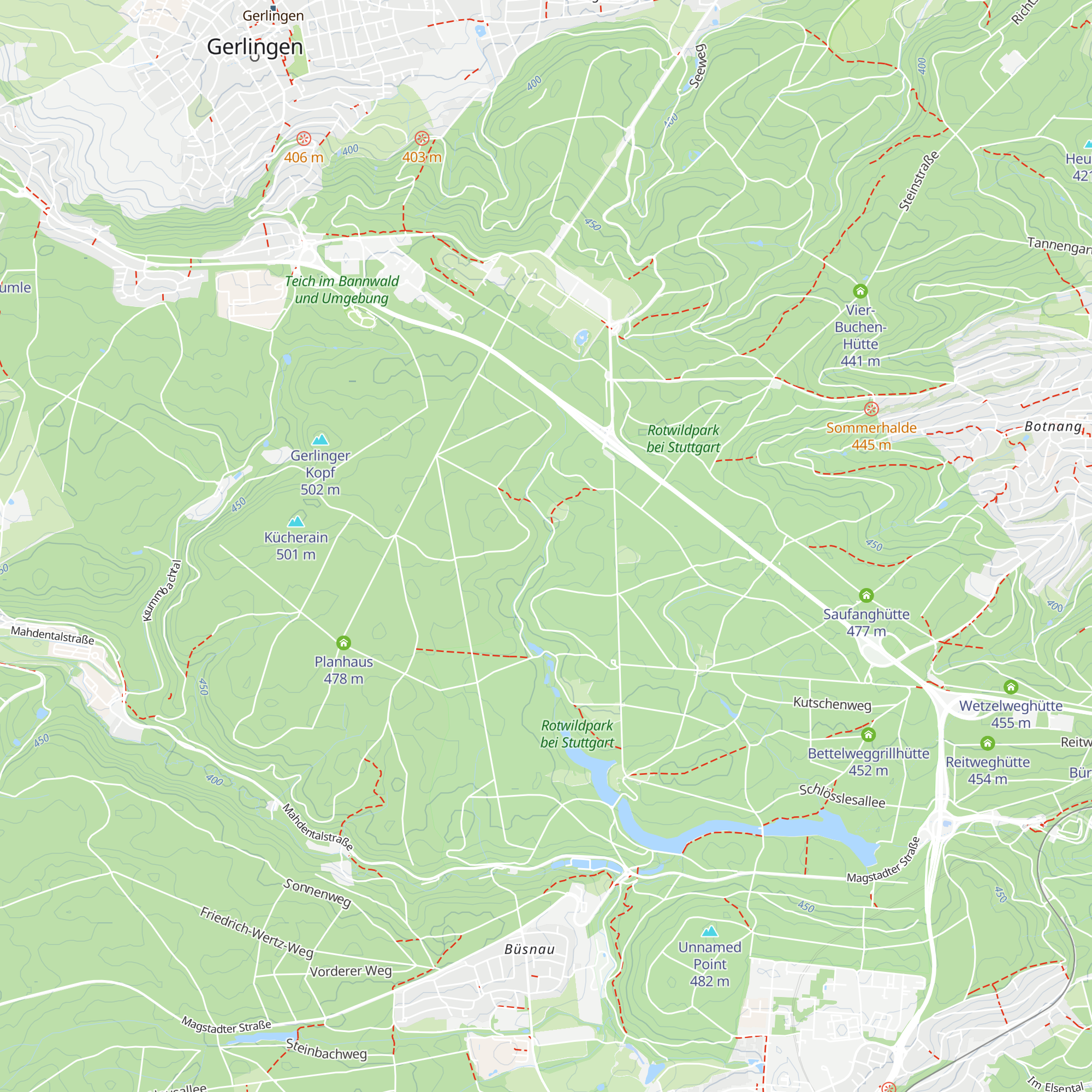 Bernhardsbach Hütte map