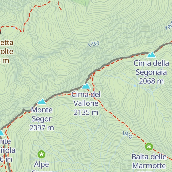 Map of Cima del Vallone