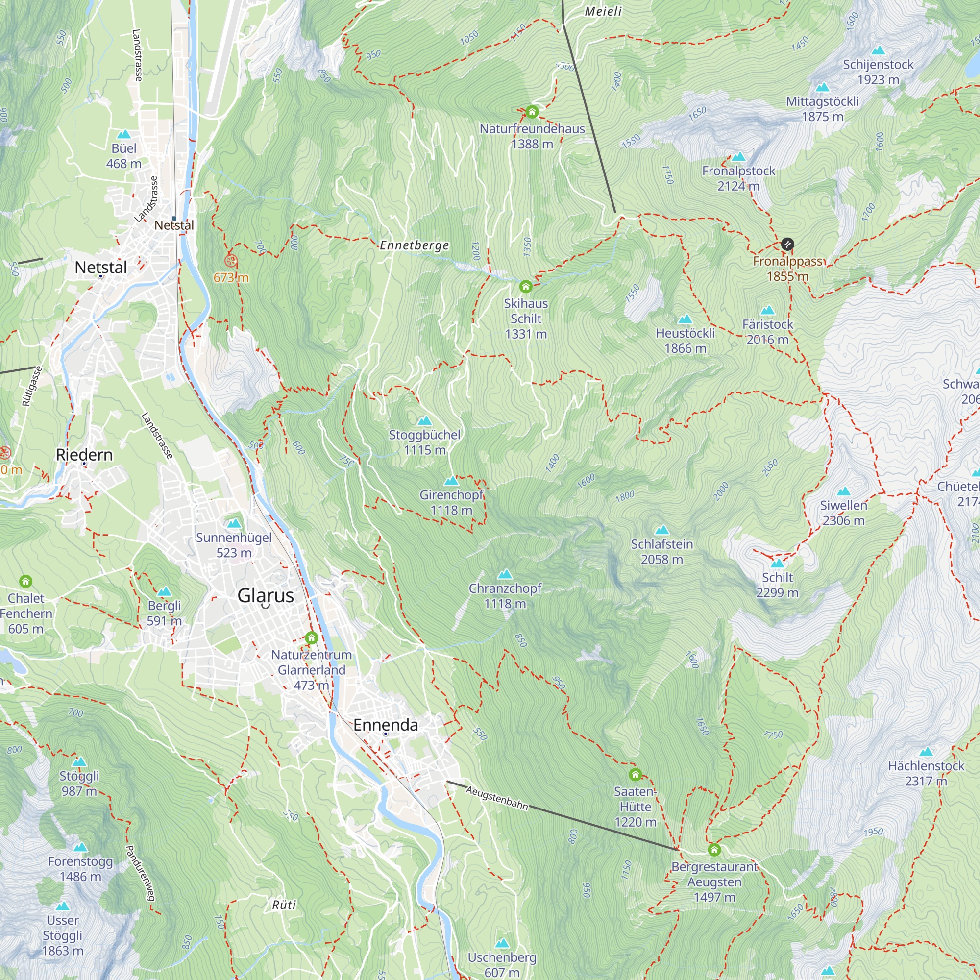 Hüttenchopf map