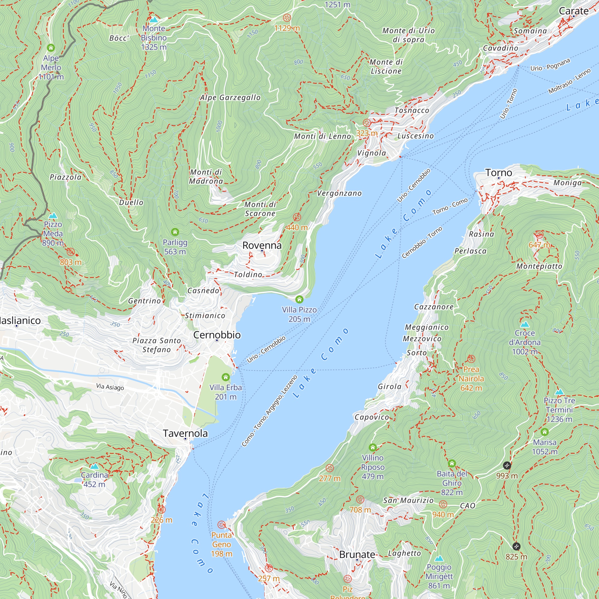 Villa Pizzo map