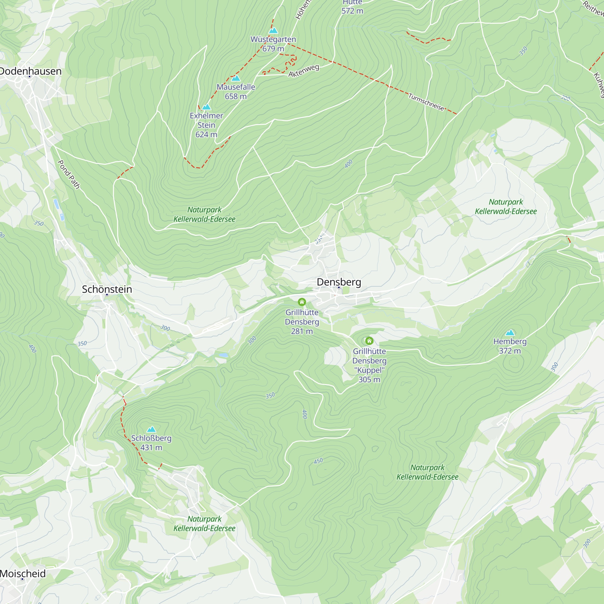 Grillhütte Densberg map