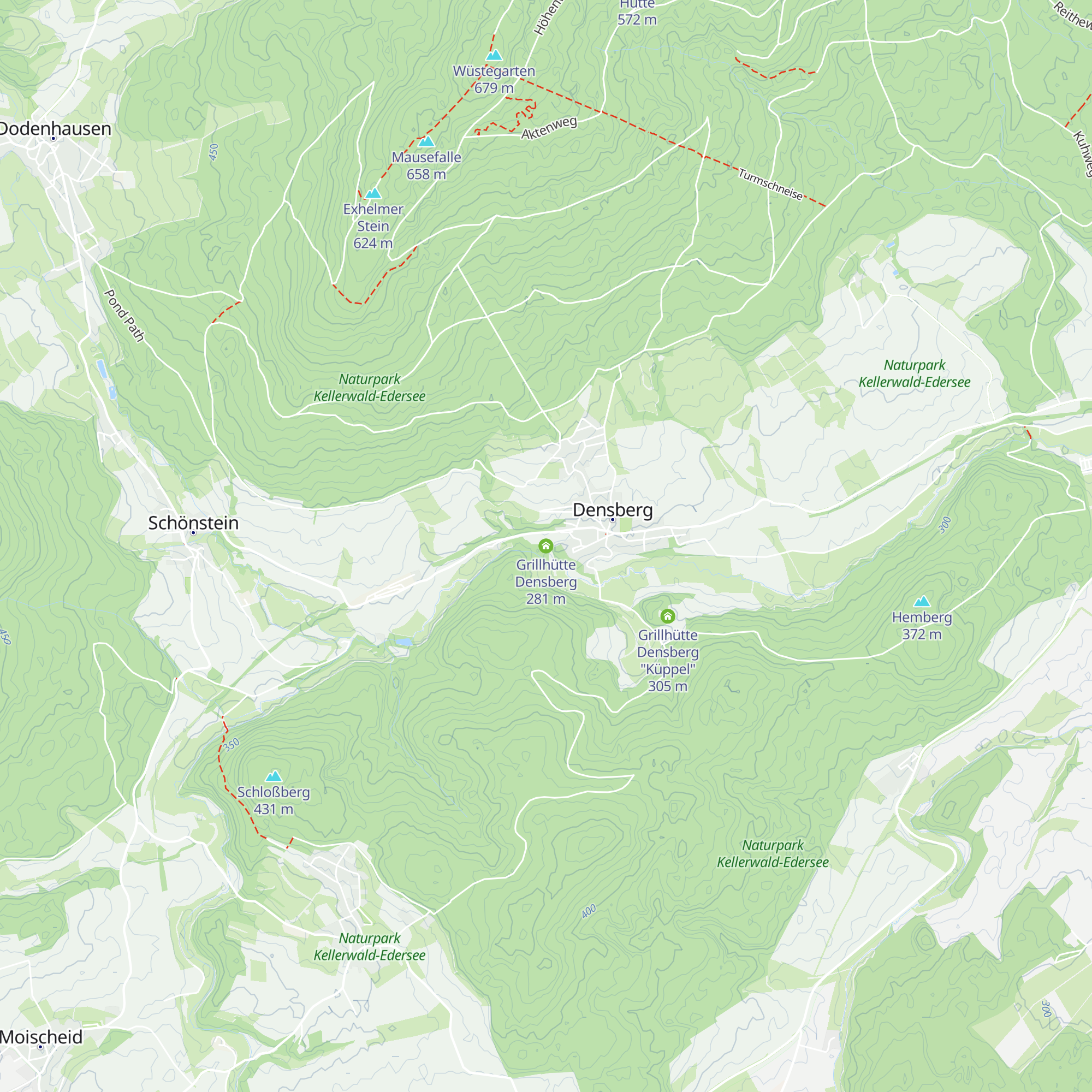 Grillhütte Densberg map